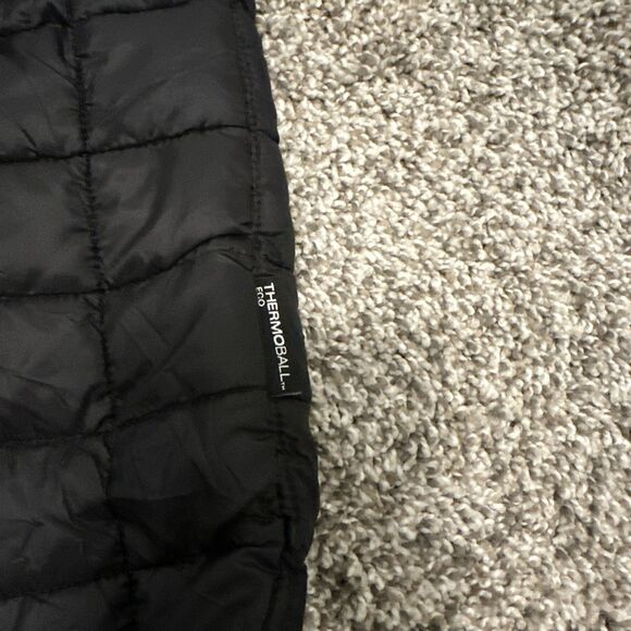 The North Face Shirt Jacket Men’s Large Black ThermoBall Eco Quilted Snap Front - Picture 3 of 8